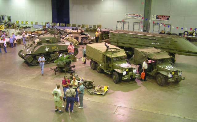 The Sherman and the other trucks in the fore front are part of the Kevin Kronlund collection of Spooner, WI. 