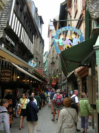 Walking the narrow streets of the village built around the Abbey.