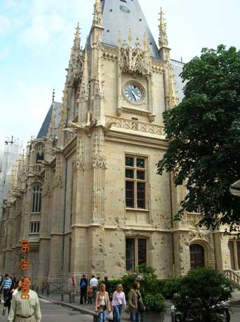 While walking around Rouen we saw many more churches. This one was a bit shell shocked.