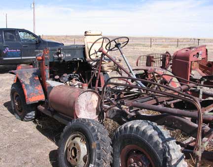 I sent my buddy Ryan out to make this run, and he got to talking with some local guys and found a ranch that had had 9 WC Dodge trucks. They converted all of them to hay rakes. 3 different command cars, an ambulance, WC22 one civy power wagon. Here are a couple of the remnants.