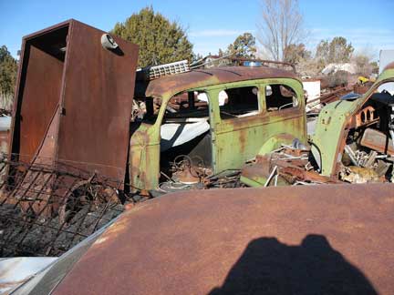 When I got to the gate, I thought these were Carryalls. Too bad, these are 1940's Chevy carryalls. Not enough there between the two to get close enough for a resto.