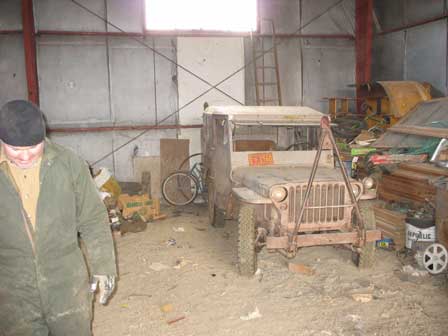 This is Travis. He was sad to see it go, and didn't want to be in the photo. A once-in-a-lifetime barn find. 1944 Ford GPW sitting in hibernation. Not a spec of rust and only 3 minor dents. 98% complete, still has the 1944 dated lube order under the hood and the original engine crank on the rear panel. A huge thank you to Travis for allowing me to purchase and keep his Grandpa's memory alive.