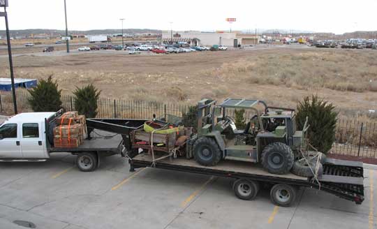 The last of the haul headed back to the staging area.