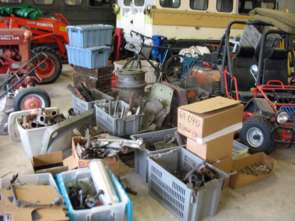 Some of the parts from the TJO business. These are just the pieces at the store. There is one more building that needs to be emptied.