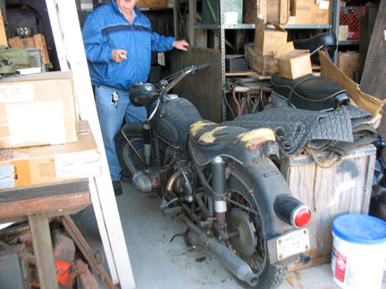 A BMW R69S. Engine is stuck, but a nice looking bike. Anyone interested?