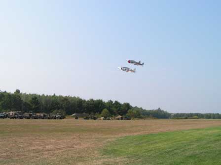 3 Vintage WWII War Birds in action. These are T6 advanced trainers.