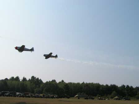 3 Vintage WWII War Birds in action. These are T6 advanced trainers.