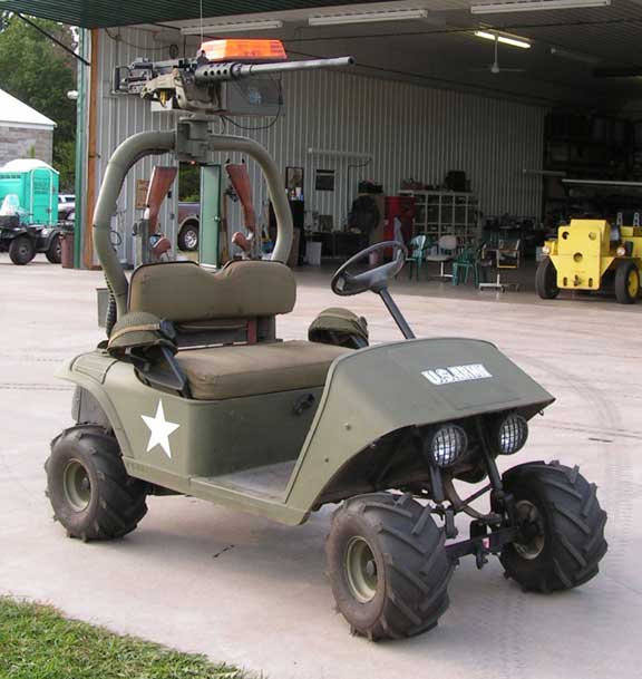 A new fast attack prototype golf cart showed up. John Kotke came up with this design. He received numerous requests to start taking orders for production.