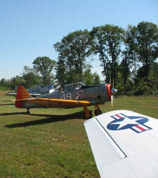 The aircraft getting ready to head up for strafing runs over the convoy.