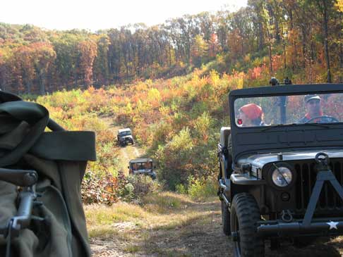 Looking back down the steepest incline we engaged. This clear cut section produced a rather large whitetail when we drove in.