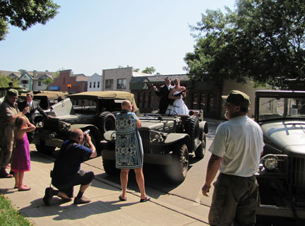Of course no military vehicle photo shoot is complete without a couple of "Tommy" guns for props!