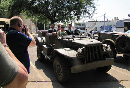 Best man at the driver's seat of the Command Car.