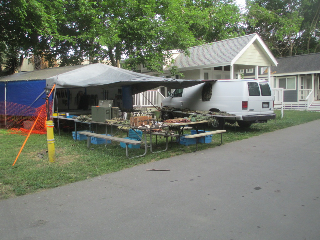 Vending tables at most campsites