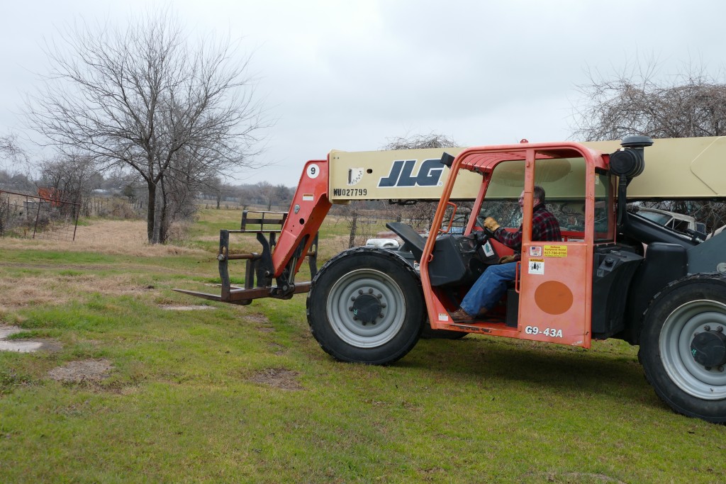 We would have been lost without this rough terrain forklift.