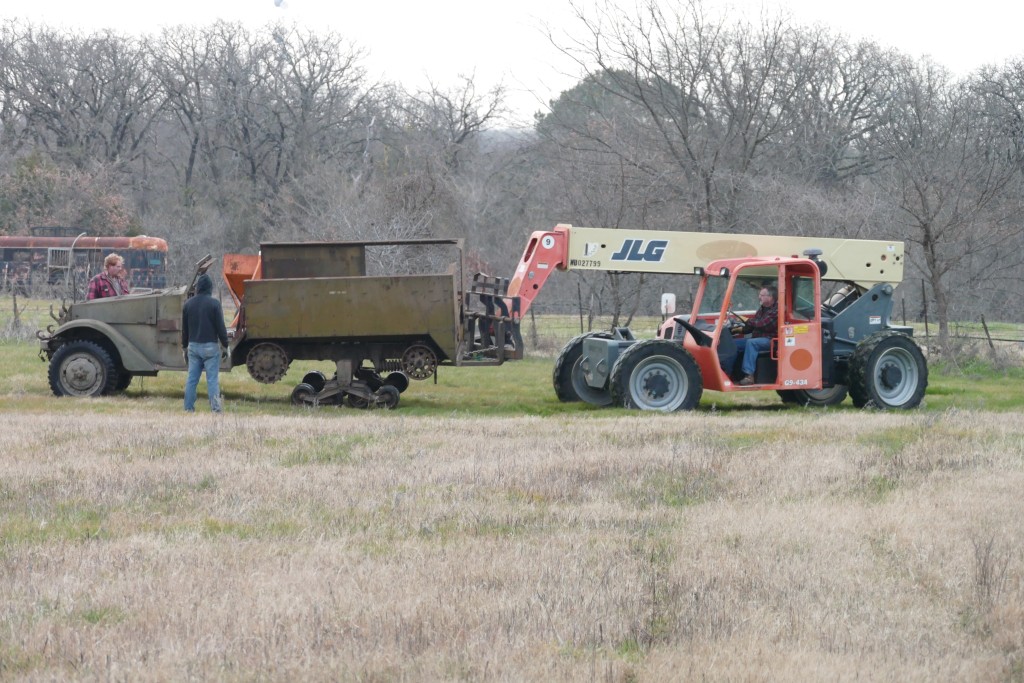 This is about where we buried the forklift in the mud. What a mess