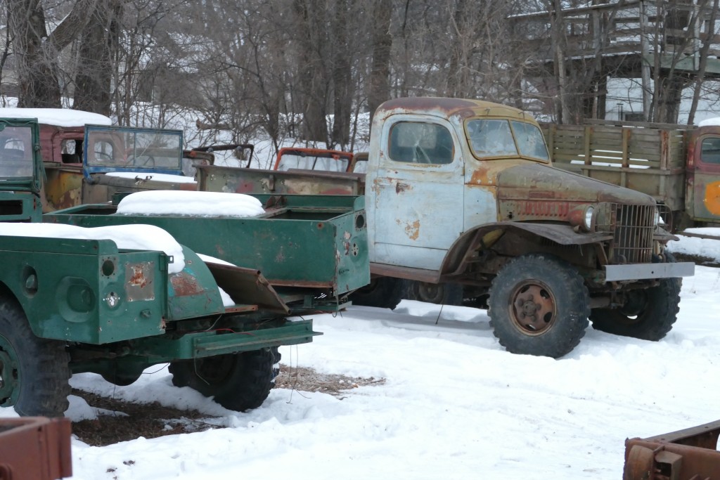 A hole next to the Dodge