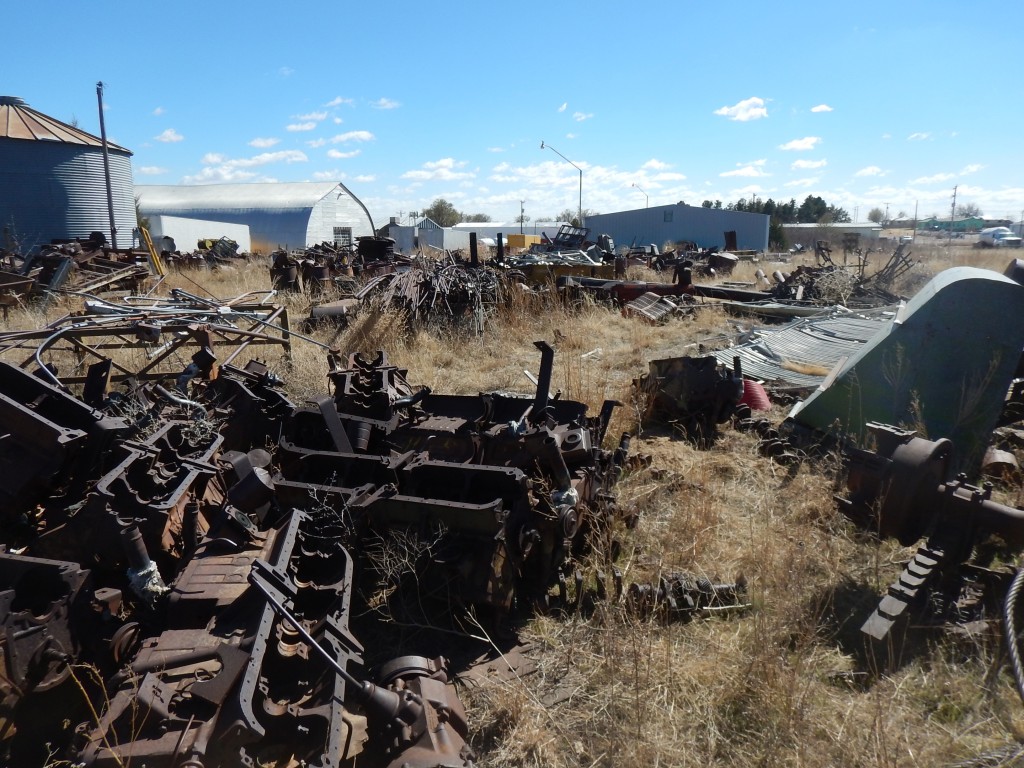 Here is the pile of Cadillac engines. All the crankshafts were gone.