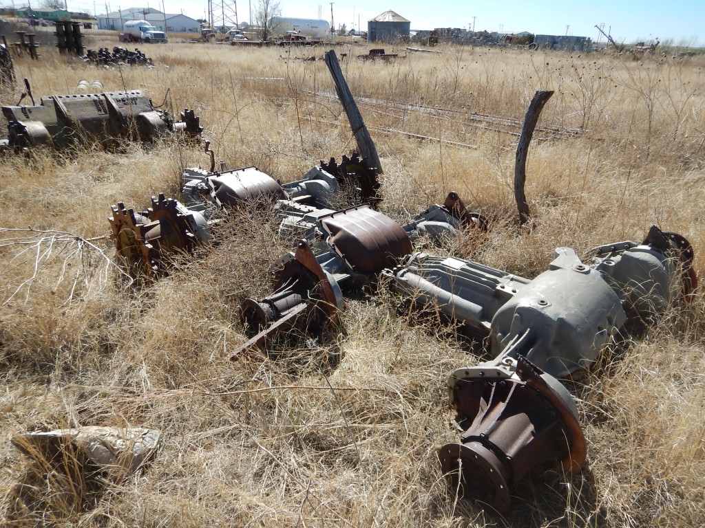 LVT 4 front drive assemblies. Why on earth would these be in the sandy west of Kansas when they are for an amphibian?